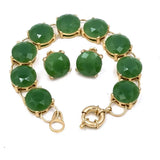 Big Glass Stone Dot Bracelet Bangle for Women