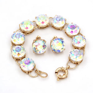Resin Glass Stone Dot Bracelet Bangle for Women