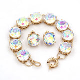 Resin Glass Stone Dot Bracelet Bangle for Women