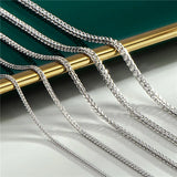 S925 Stamp Sterling Silver Chain Necklace for Women