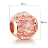 Radiant Charm Rose Beads for DIY Bracelet