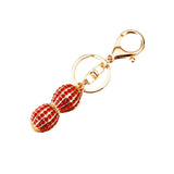 Peanut Shape Keychain Rhinestone Car Key Decoration Key Ring Accessories