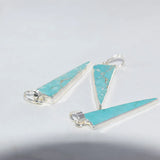 Triangle Pendant Stone Necklace, Turquoise Point