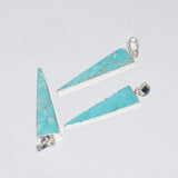Triangle Pendant Stone Necklace, Turquoise Point