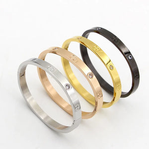 Stainless Steel Cross Screw Bracelet for Couple