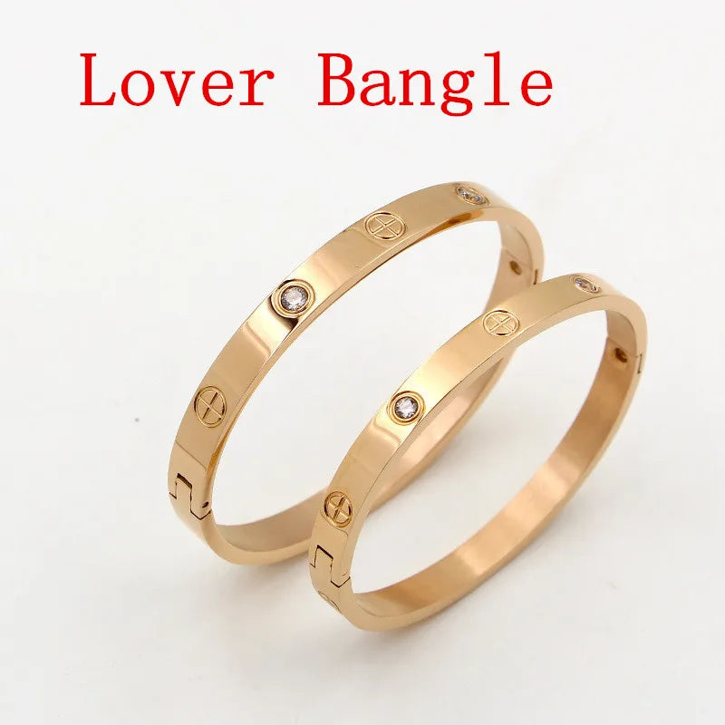 Stainless Steel Cross Screw Bracelet for Couple