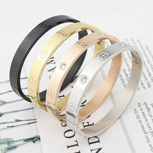 Stainless Steel Cross Screw Bracelets & Bangles For Couple