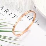 Couple Bracelet Stainless Steel Cross Screw Bangles Gift