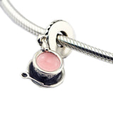 Enchanted Tea Cup Dangle Charm 925 Silver Beads for Bracelets