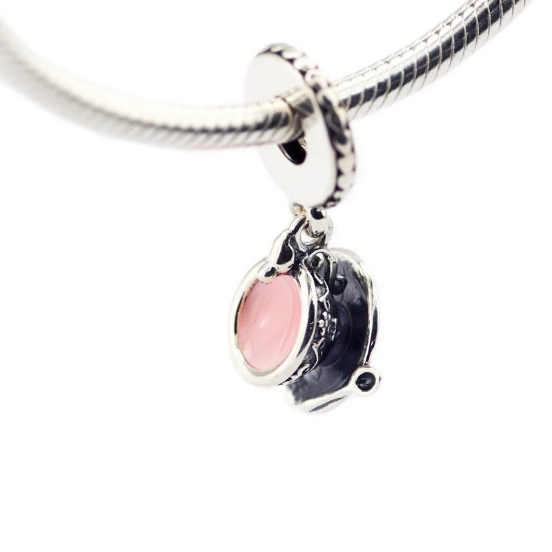 Enchanted Tea Cup Dangle Charm 925 Silver Beads for Bracelets