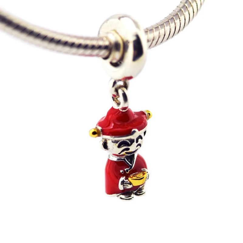 Fortune Luck Charm Sterling Silver Beads Fits 925 Silver Bracelets