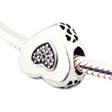 Sterling Silver Heart Charms for 925 Silver Bracelets