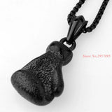 Men's Stainless Steel Boxing Glove Pendant Necklace