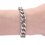 Men's Buddha Bracelet Cuban Links Stainless Steel Bangle