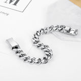 Men's Buddha Bracelet Cuban Links Stainless Steel Bangle