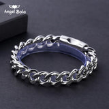 Men's Buddha Bracelet Cuban Links Stainless Steel Bangle