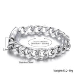 Men's Buddha Bracelet Cuban Links Stainless Steel Bangle