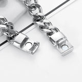 Men's Buddha Bracelet Cuban Links Stainless Steel Bangle