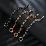 Men's High Metal Copper Sailor Buckle Charm Bracelets