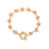 Men's High Metal Copper Sailor Buckle Charm Bracelets