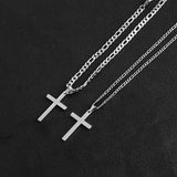Punk Stainless Steel Chain Pendant Necklace Waterproof Silver Jewelry