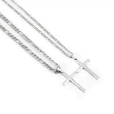 Punk Stainless Steel Chain Pendant Necklace Waterproof Silver Jewelry