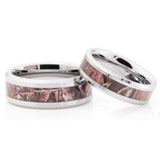 Mens Tungsten Steel Wedding Rings 8mm Wood Grain Band Size 7-10