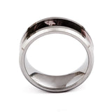 Mens Tungsten Steel Wedding Rings 8mm Wood Grain Band Size 7-10