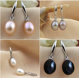 Freshwater Pearl Silver Dangle Earrings
