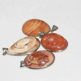 Vintage Yellow Stripe Agate Healing Pendant for Woman