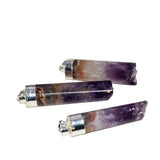 Druzy Amethyst Stone Pendant Plating Crown Purple Crystal Quartz Healing