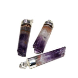 Druzy Amethyst Stone Pendant Plating Crown Purple Crystal Quartz Healing