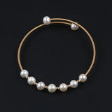 Freshwater Pearl Beads Charm Bracelet Bangle