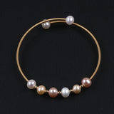 Freshwater Pearl Beads Charm Bracelet Bangle