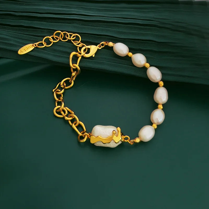 Natural Pearl Bracelet High Copper Chain Bracelet For Women Gift