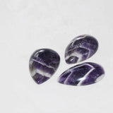 Natural Purple Crystal Quartz Healing Pendant Stripe Amethysts Stone