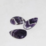 Natural Purple Crystal Quartz Healing Pendant Stripe Amethysts Stone