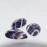 Natural Purple Crystal Quartz Healing Pendant Stripe Amethysts Stone