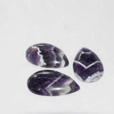 Natural Purple Crystal Quartz Healing Pendant Stripe Amethysts Stone