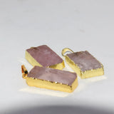 Pink Crystal Quartz Pendant for Women Gift