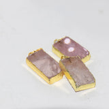 Pink Crystal Quartz Pendant for Women Gift