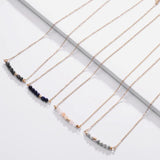Natural Stone Bar Pendant Choker Necklace