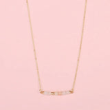 Natural Stone Bar Pendant Choker Necklace