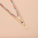 Devil's Eye Pendant Layered Necklace Exaggerated Style Eye Jewelry
