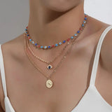 Devil's Eye Pendant Layered Necklace Exaggerated Style Eye Jewelry