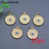 Royal CZ Pave Sun Star Charms Pendants for Jewelry Making