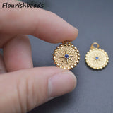 Royal CZ Pave Sun Star Charms Pendants for Jewelry Making