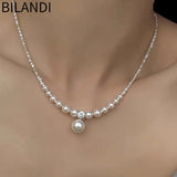 One Layer Simulated Pearl Necklace For Women Girl Party Wedding