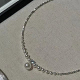 One Layer Simulated Pearl Necklace For Women Girl Party Wedding