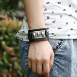 Punk Style Leather Skull Head Men's Bracelet